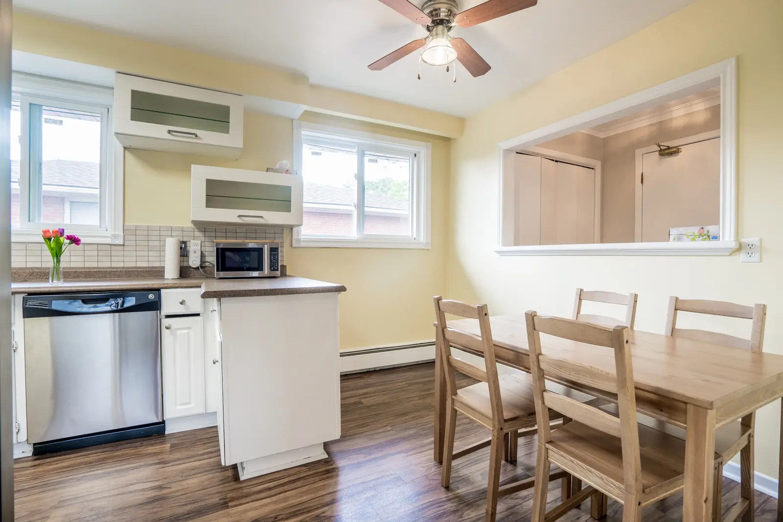 Kitchen and dining area combined
