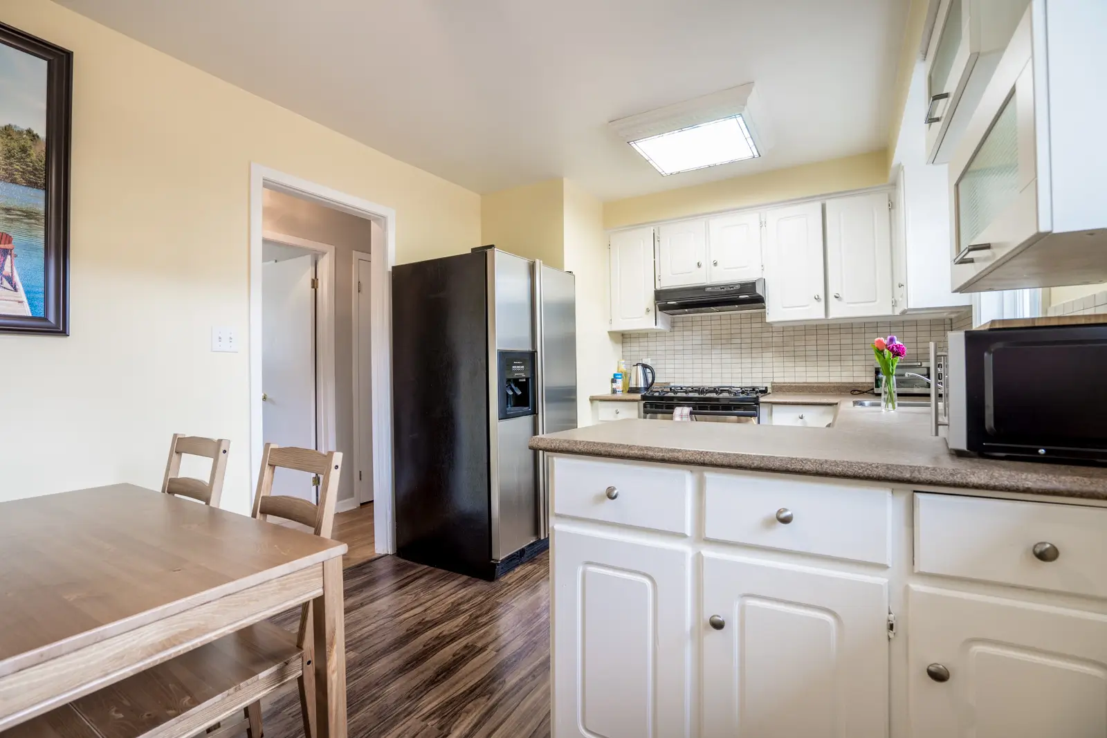 Detailed view of kitchen cooking space